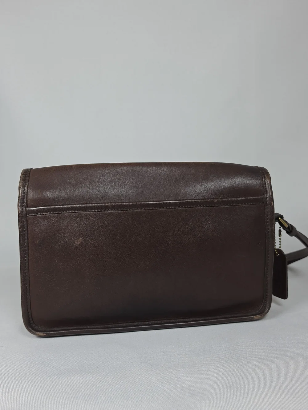 COACH Vintage Brown Leather Men’s Turnlock Clutch Wristlet Bag 9971 USA M OS